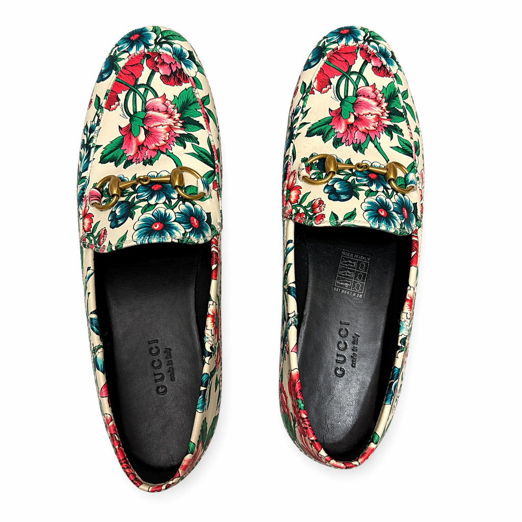 Gucci Floral Loafers Horsebit