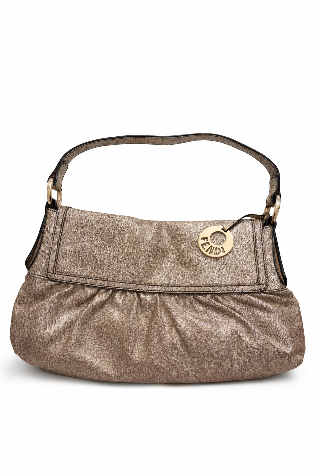 Fendi Champagne Metallic Shoulder Bag