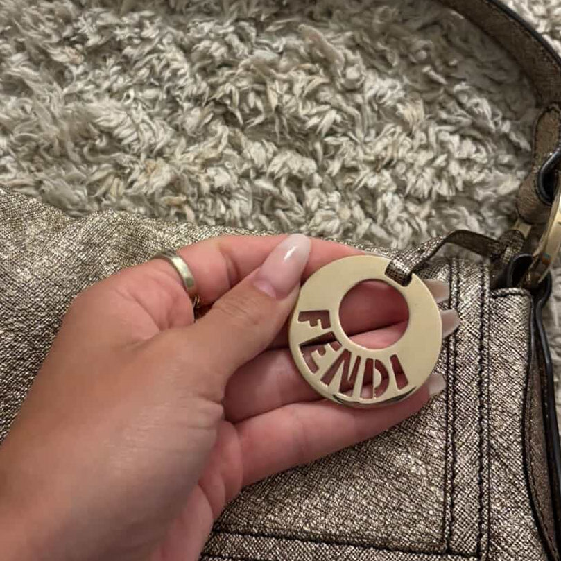 Fendi Champagne Metallic Shoulder Bag