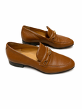 Gucci Brown Leather GG Interlocking Loafers