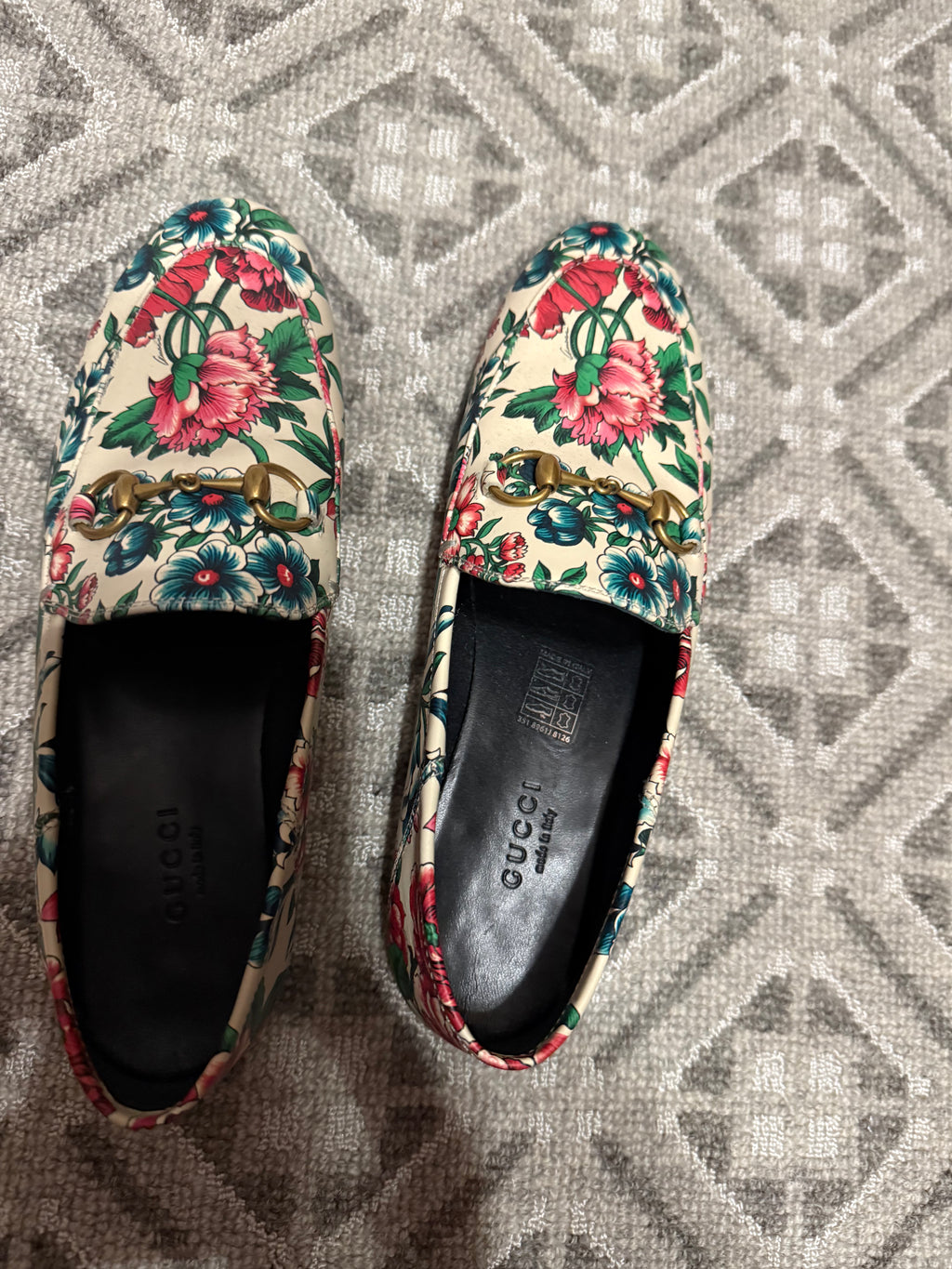 Gucci Floral Loafers Horsebit